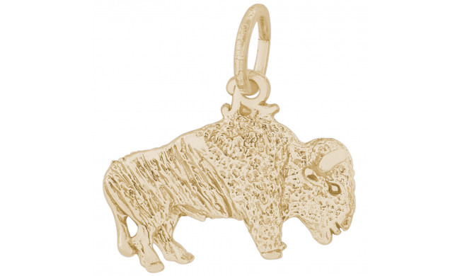 14k Gold Buffalo Charm