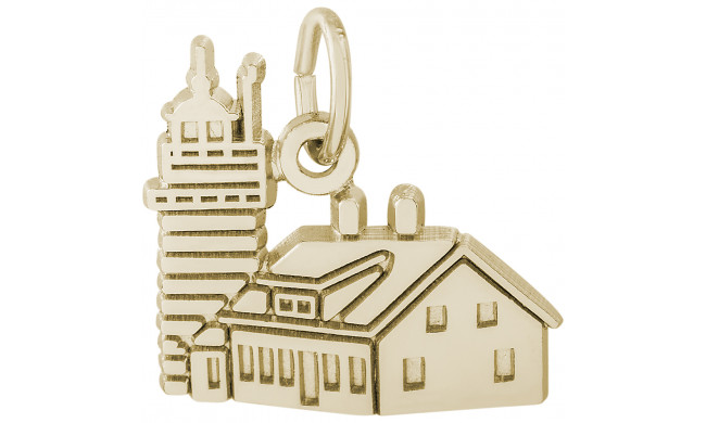 14k Gold Quoddy Head Lighthouse Charm