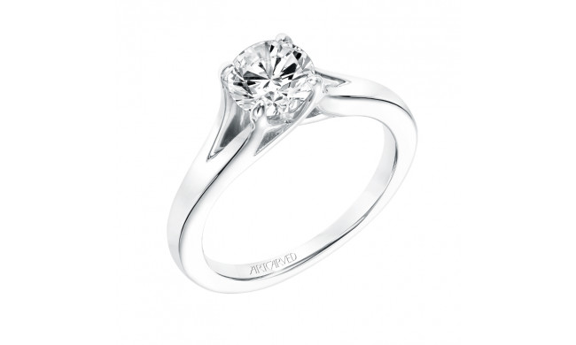 Artcarved Bridal Mounted with CZ Center Classic Solitaire Engagement Ring Kathleen 14K White Gold - 31-V740ERW-E.00