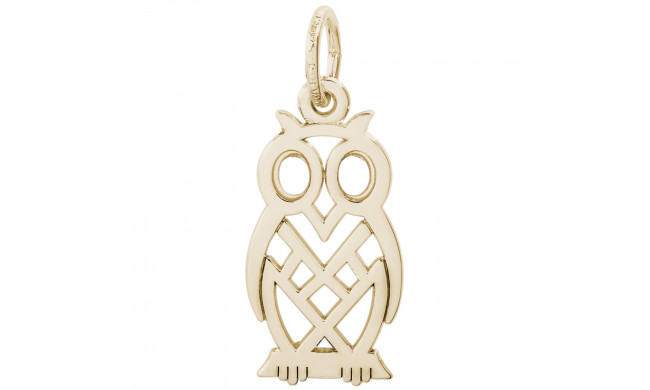 14k Gold Owl Charm