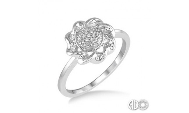Ashi Diamonds Silver Twisted Ring