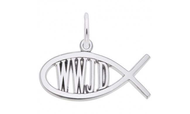 Rembrandt Sterling Silver WWJD Fish Charm