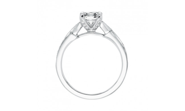 Artcarved Bridal Mounted with CZ Center Contemporary Twist Diamond Engagement Ring London 14K White Gold - 31-V656ERW-E.00