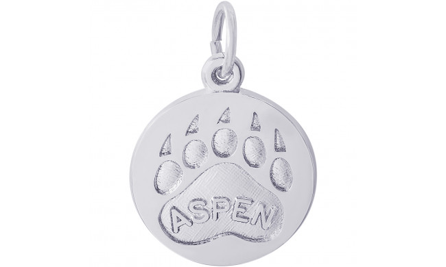 Sterling Silver Aspen Bear Paw Print