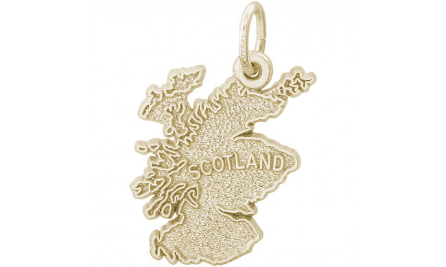 14k Gold Scotland Map Charm