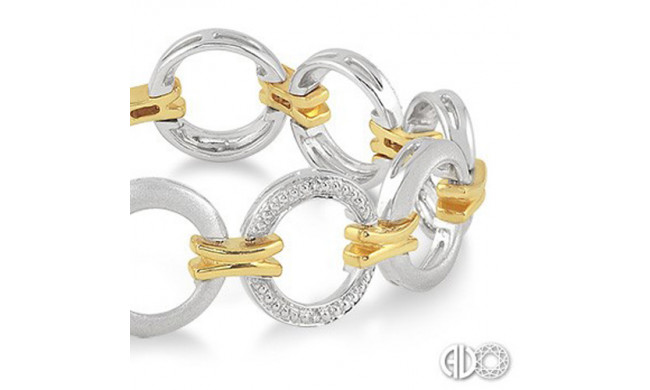 Ashi Diamonds Silver Circle Bracelet