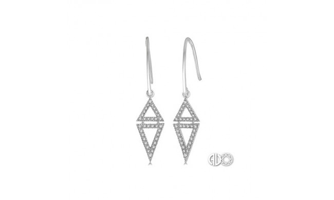 Ashi Diamonds 14k White Gold Diamond Triangle Earrings