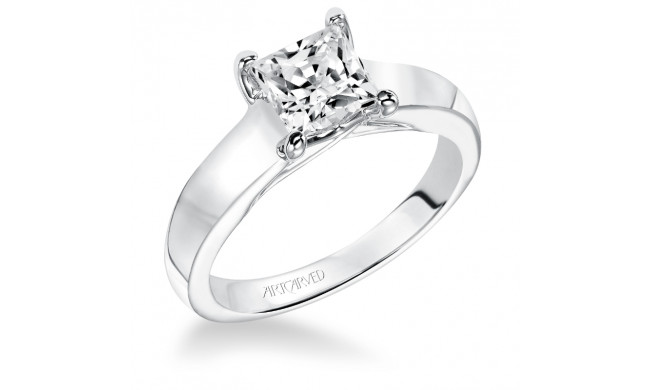 Artcarved Bridal Mounted with CZ Center Classic Solitaire Engagement Ring Hannah 14K White Gold - 31-V222FCW-E.00