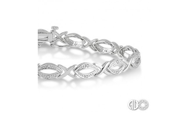 Ashi Diamonds Silver Swirl Bracelet