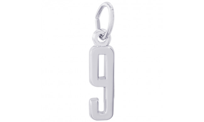 Sterling Silver Number 9 Charm