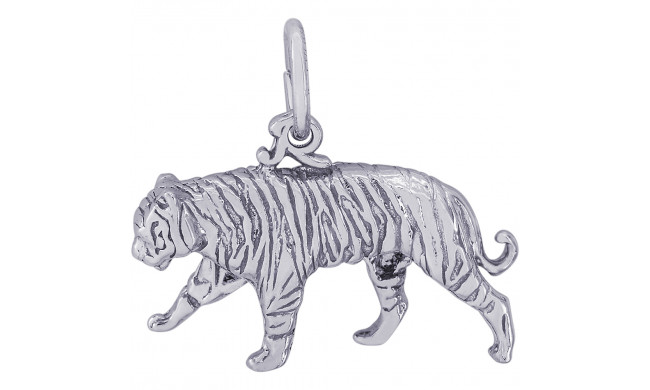 Sterling Silver Gold Tiger Charm
