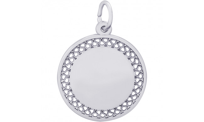 Sterling Silver Filigree Disc Small Charm