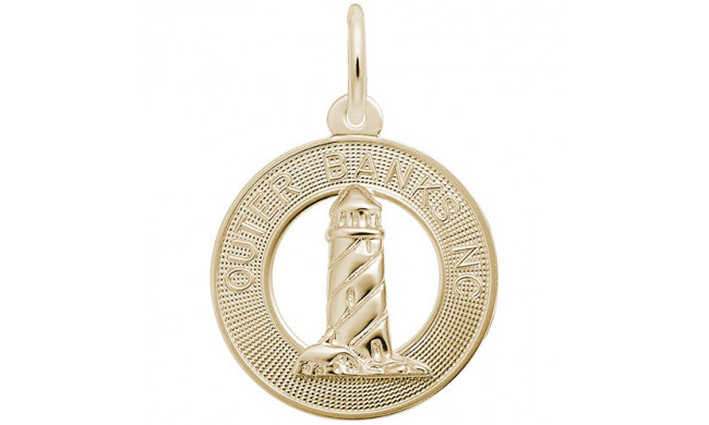Rembrandt 14k Yellow Gold Outer Banks Lighthouse Charm