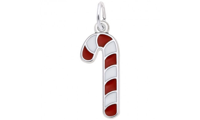 Rembrandt Sterling Silver Candycane with Color Charm