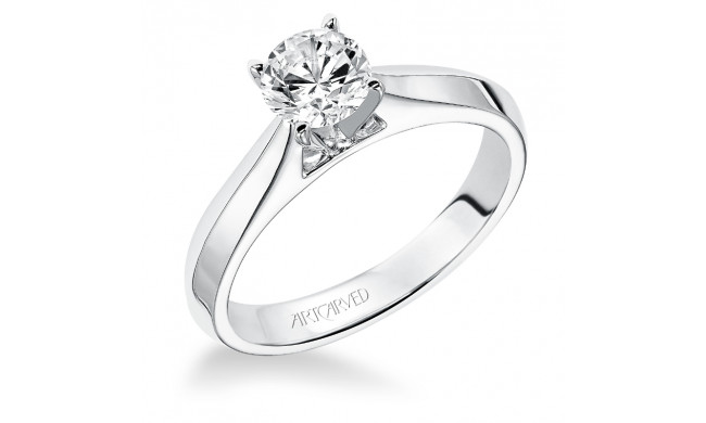 Artcarved Bridal Mounted with CZ Center Classic Solitaire Engagement Ring Pixie 14K White Gold - 31-V179DRW-E.00