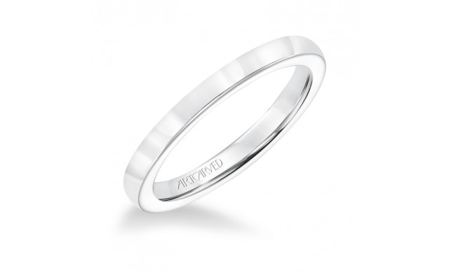 Artcarved Bridal Band No Stones Classic Solitaire Wedding Band Jesse 14K White Gold - 31-V696W-L.00