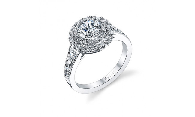 0.95tw Semi-Mount Engagement Ring With 1ct Round Head
