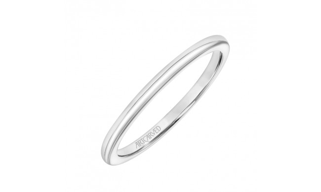 Artcarved Bridal Band No Stones Classic Solitaire Wedding Band Missy 18K White Gold - 31-V946W-L.01
