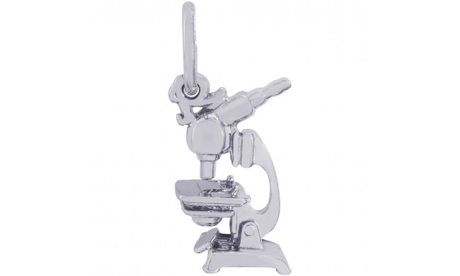Sterling Silver Microscope  Charm