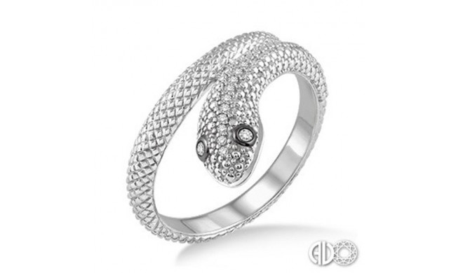Ashi Diamonds Silver Snake Ring