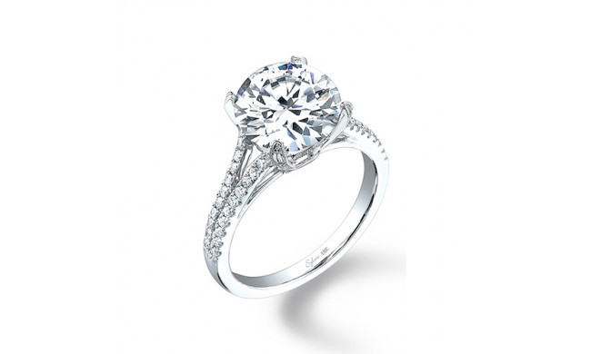 0.37tw Semi-Mount Engagement Ring With 8X7 Cushion Head