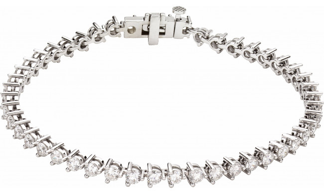 14K White 5 CTW Diamond Line 7 1/4 Bracelet - 6750160001P