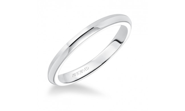 Artcarved Bridal Band No Stones Classic Solitaire Wedding Band Rory 14K White Gold - 31-V613W-L.00