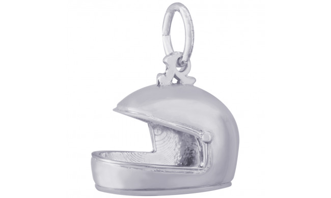 Sterling Silver Helmet  Charm