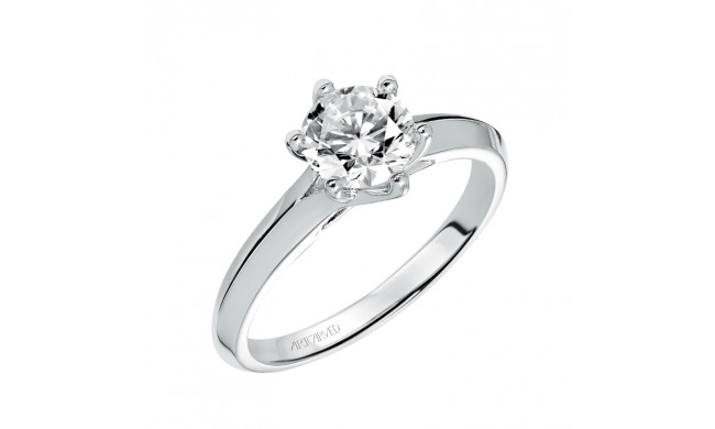 Artcarved Bridal Unmounted No Stones Classic Solitaire Engagement Ring Stacy 14K White Gold - 31-V402ERW-E.01