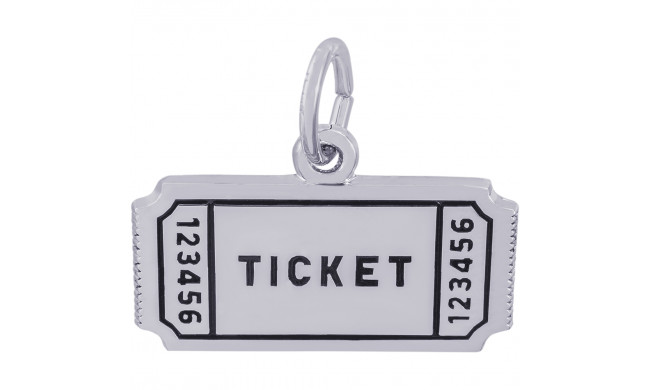 Sterling Silver Movie Ticket Charm