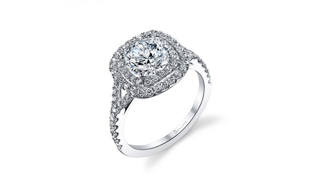0.74tw Semi-Mount Engagement Ring With 1.5ct Round Head