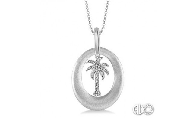 Ashi Diamonds Silver Plam Tree Pendant