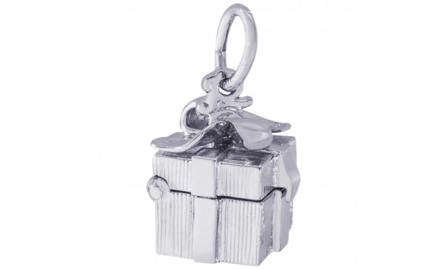 Sterling Silver Gift Box Charm