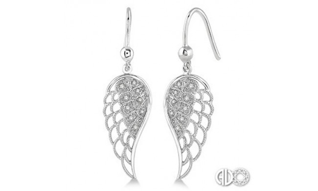 Ashi Diamonds Silver Angel Wing Earrings