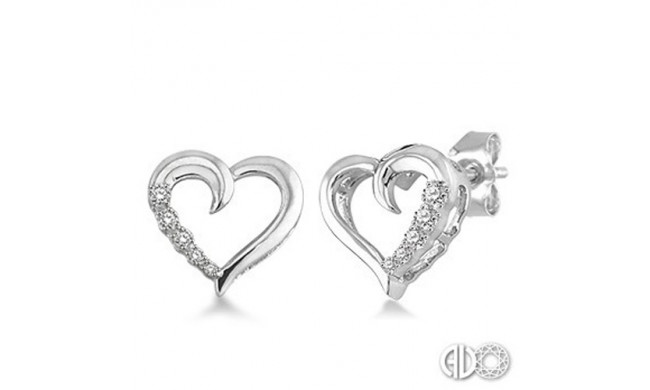 Ashi Diamonds Silver Heart Journey Earrings
