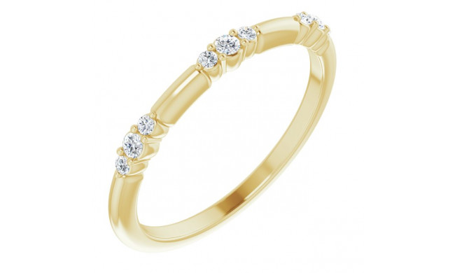 14K Yellow 1/10 CTW Diamond Stackable Ring - 124033601P