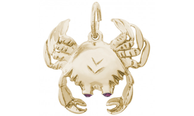 14k Gold Crab Charm