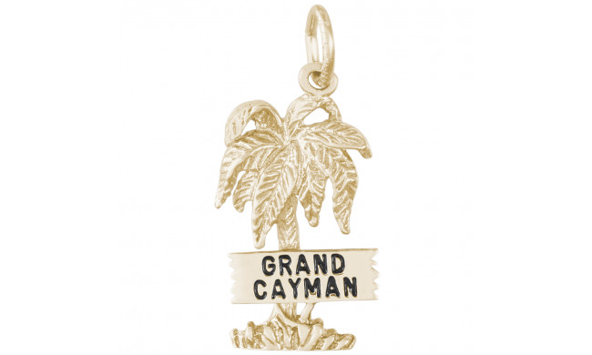 14k Gold Grand Cayman Palm W/Sign Charm