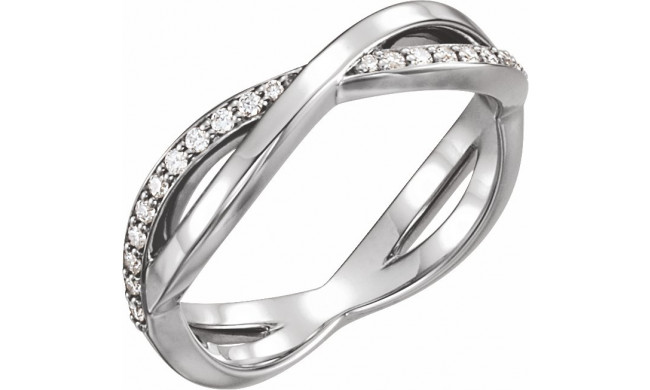 14K White 1/5 CTW  Diamond Infinity-Inspired Ring - 122898600P
