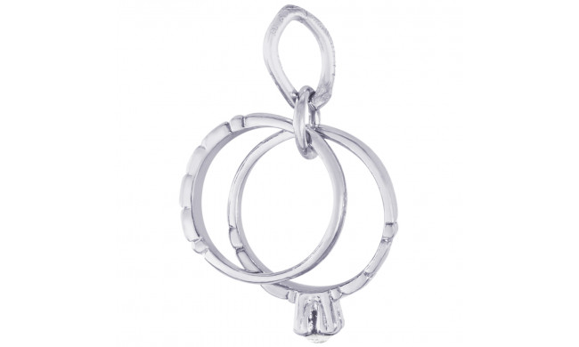 Sterling Silver Wedding Rings Charm