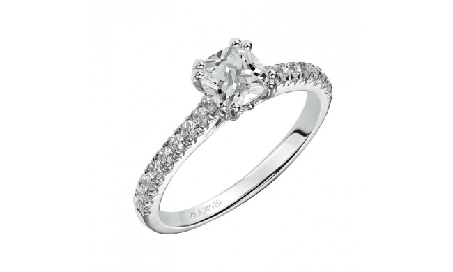 Artcarved Bridal Mounted with CZ Center Classic Engagement Ring Justine 14K White Gold - 31-V427EUW-E.00
