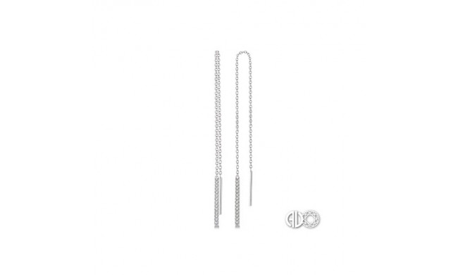 Ashi Diamonds 10k White Gold Diamond Threader Earrings