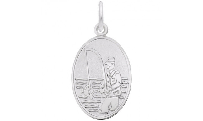 Rembrandt Sterling Silver Fisherman Disc Charm