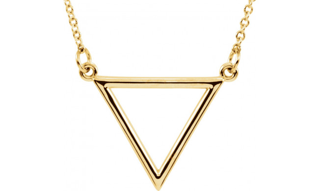 14K Yellow Triangle 16 Necklace - 85872100P