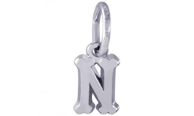Sterling Silver Initial N Charm