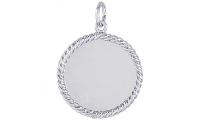 Sterling Silver Rope Dise Charm