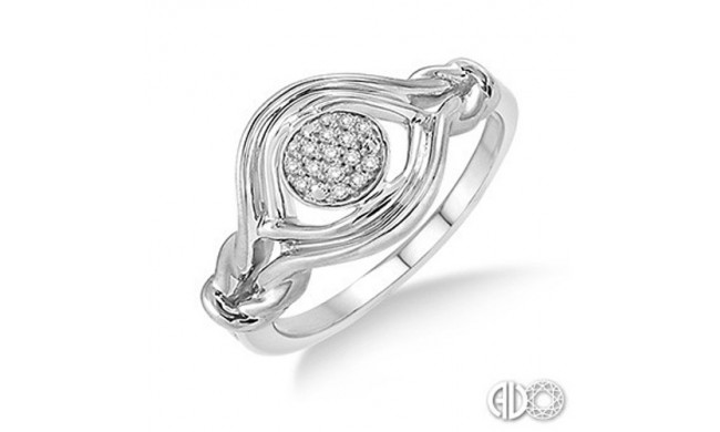 Ashi Diamonds Silver Love Knot Ring