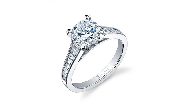 0.66tw Semi-Mount Engagement Ring With 1.50ct Round
