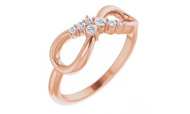 14K Rose 1/8 CTW Diamond Infinity-Inspired Ring - 123779602P