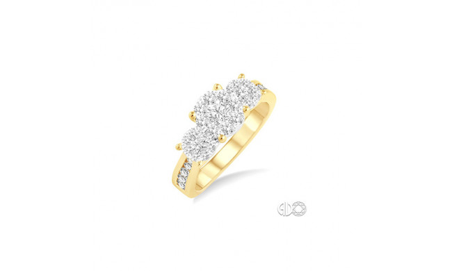 Ashi 14k Yellow Gold Lovebright Round Diamond Engagement Ring